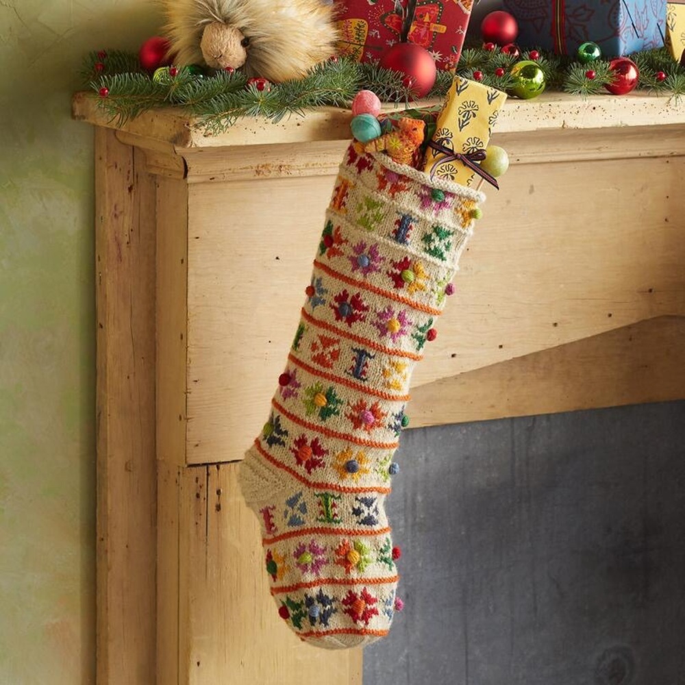 Hand Knit Sundance Stocking